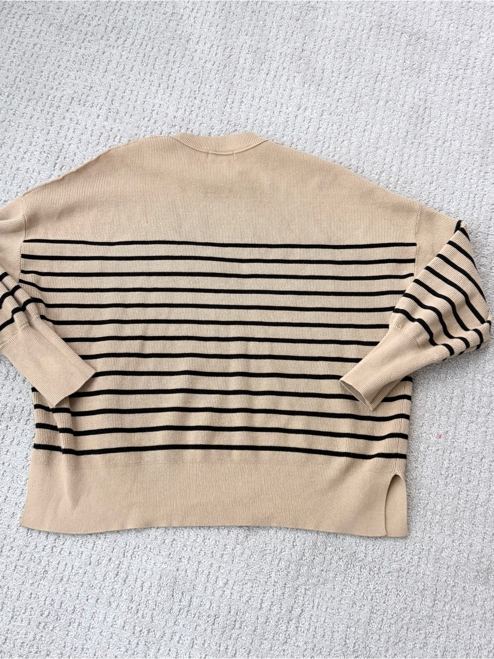 Casual Camel Striped Crewneck Sweater - Picture 6 of 6